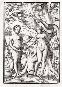 Adam en Eva in de Hof van Eden, uit 
